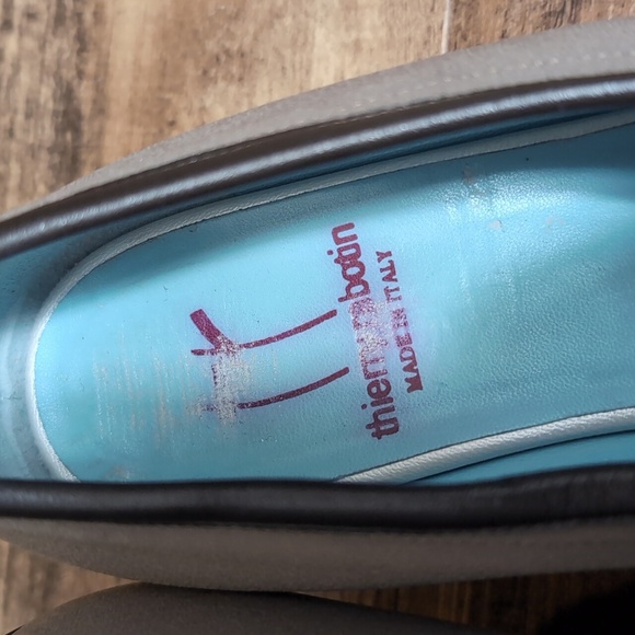 Thierry Rabotin Leather Trim Ponte Mid Heel Slip On Pumps Lace Up Size 8.0 Olive - Picture 7 of 11